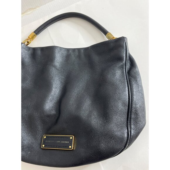 Marc by Marc Jacobs Too Hot to Handle Black‎ Leather Hobo Shoulder Bag - Picture 3 of 15
